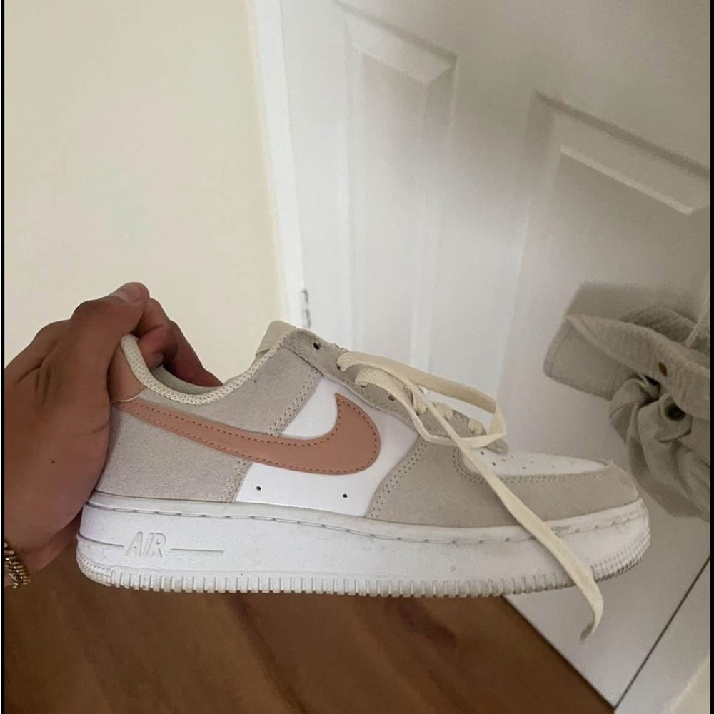 Nike Air Force 1 Sneakers - White and Tan